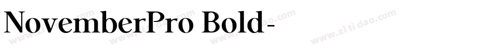 NovemberPro Bold字体转换